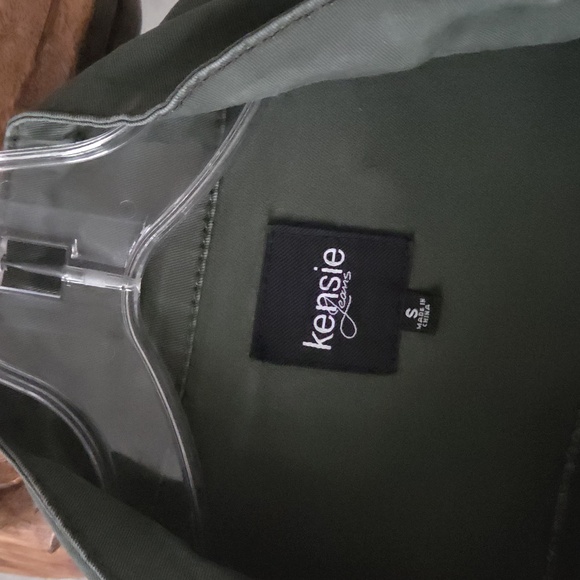 Kensie Utility Military Mock Neck Olive Zip Jacket EUC 💚💚 - Picture 4 of 6